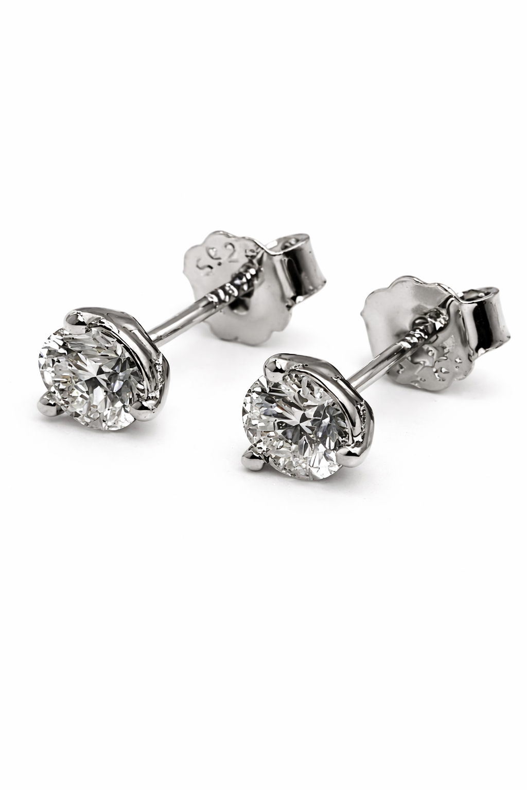 .75 ctw Lab-Grown Diamond Stud Earrings E-VS 925 Silver
