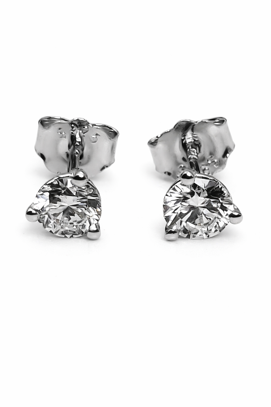 .75 ctw Lab-Grown Diamond Stud Earrings E-VS 925 Silver