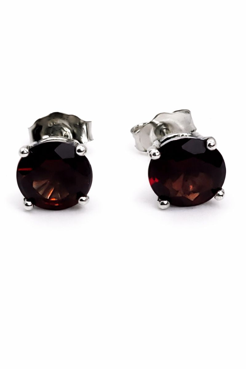 1.6 CTW Natural Almandine Garnet Stud Earrings