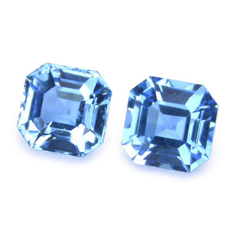 3.66 ctw Natural Swiss Blue Topaz Stud Earrings