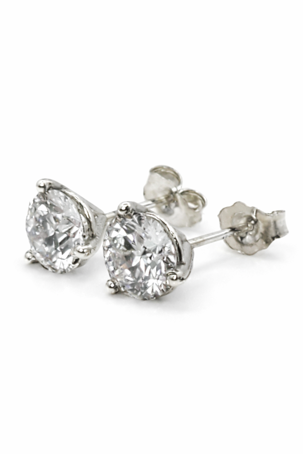 2.17 ctw Lab-Grown Diamond Stud Earrings D-VS1 Individual IGI's 925 Sterling Silver