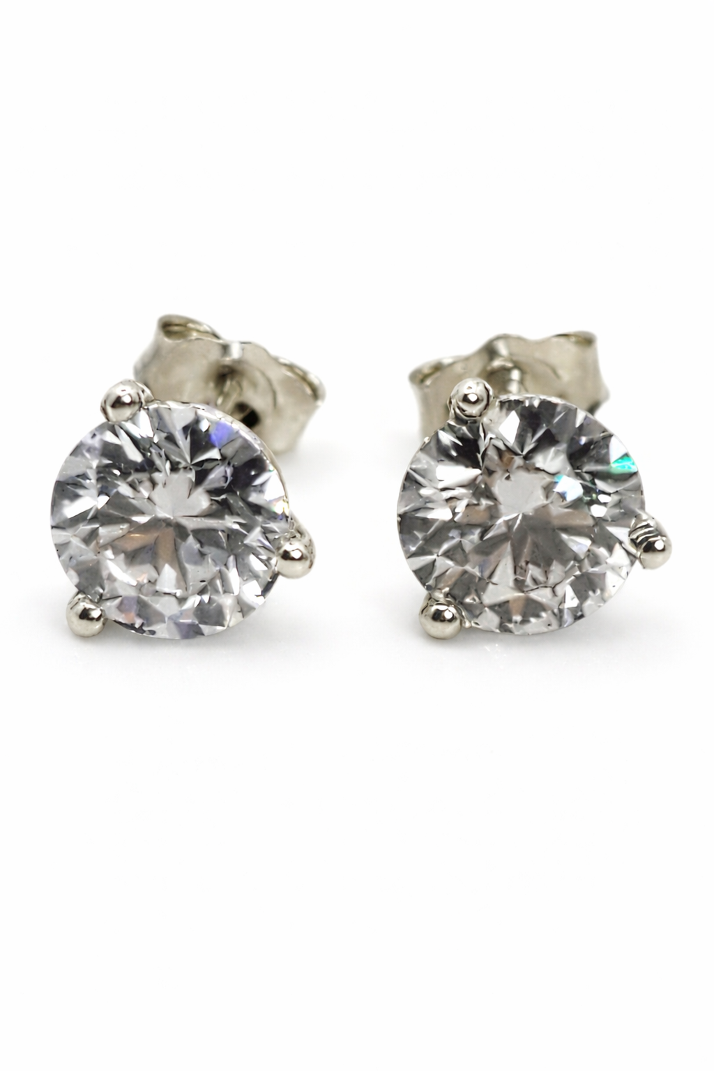 2.17 ctw Lab-Grown Diamond Stud Earrings D-VS1 Individual IGI's 925 Sterling Silver