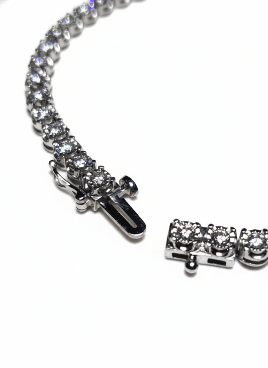 2 CTW Lab Grown Diamond Tennis Bracelet - Silver