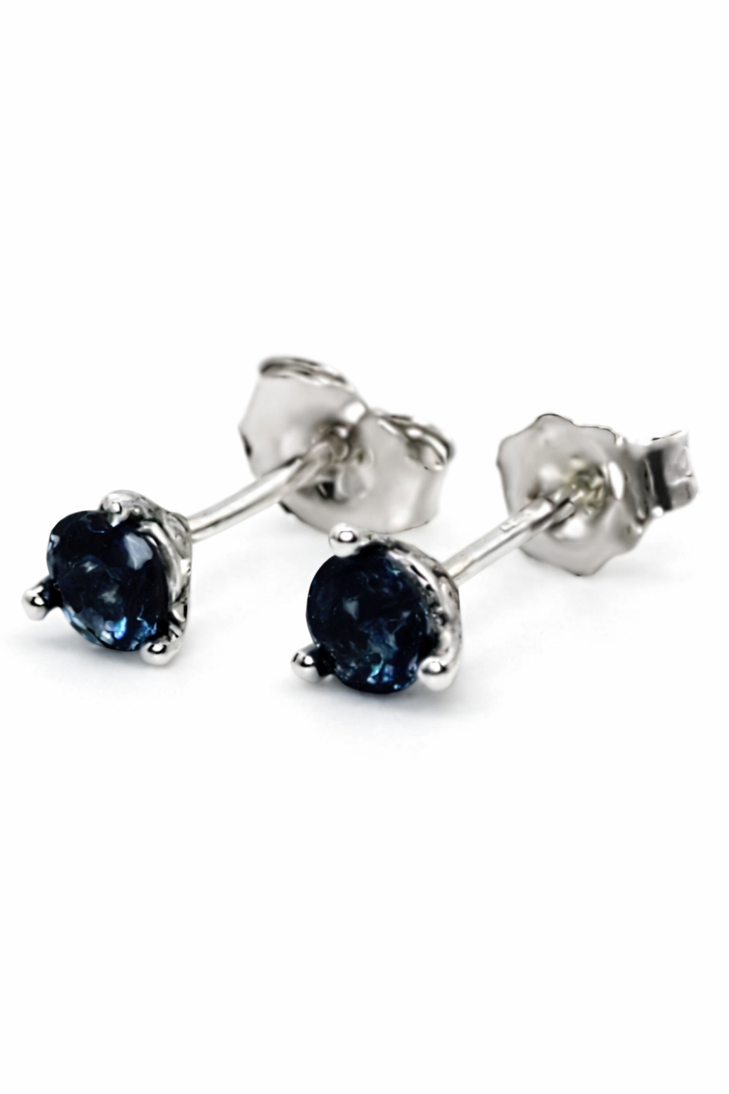 .43 ctw Natural London Blue Topaz Stud Earrings
