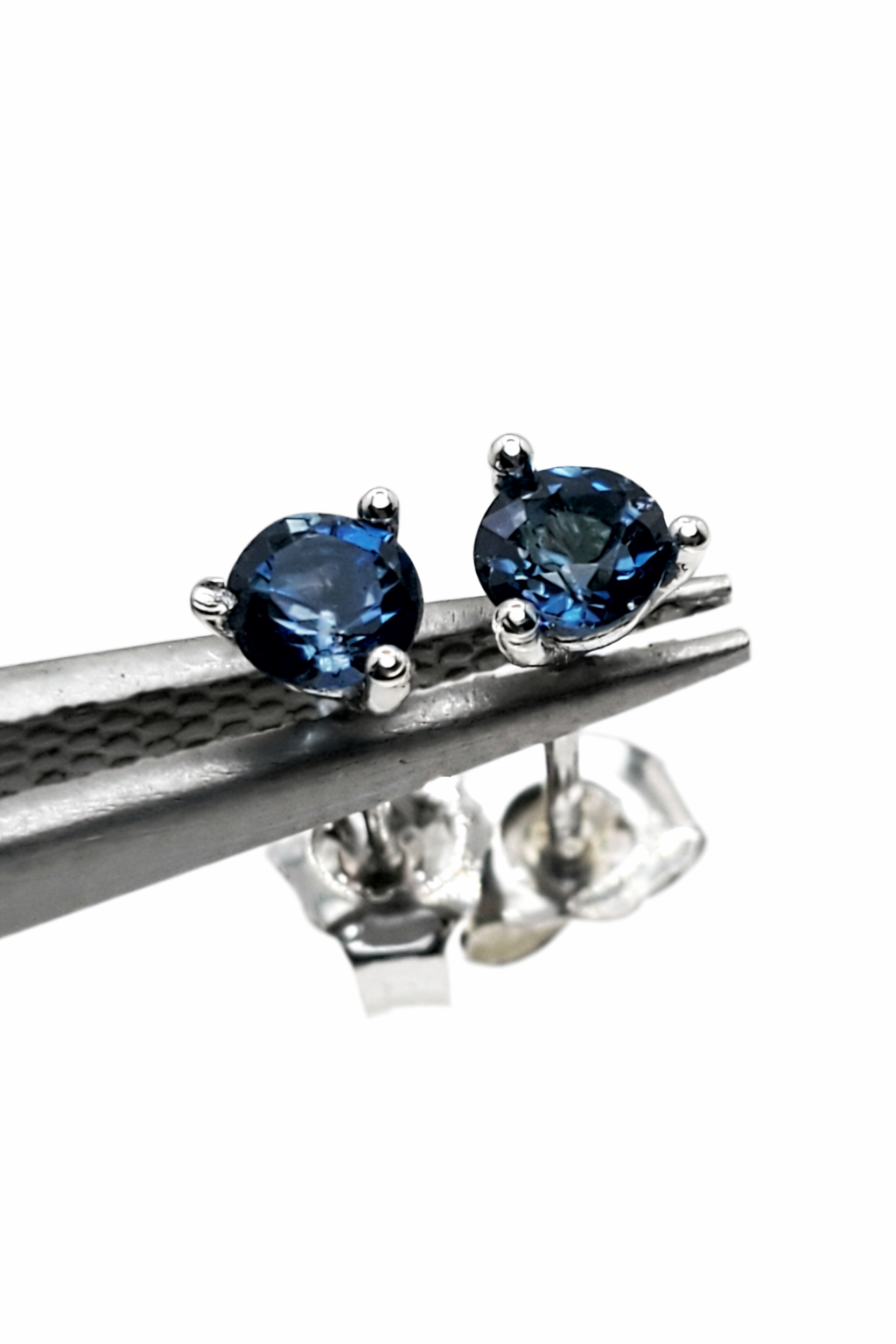 .43 ctw Natural London Blue Topaz Stud Earrings