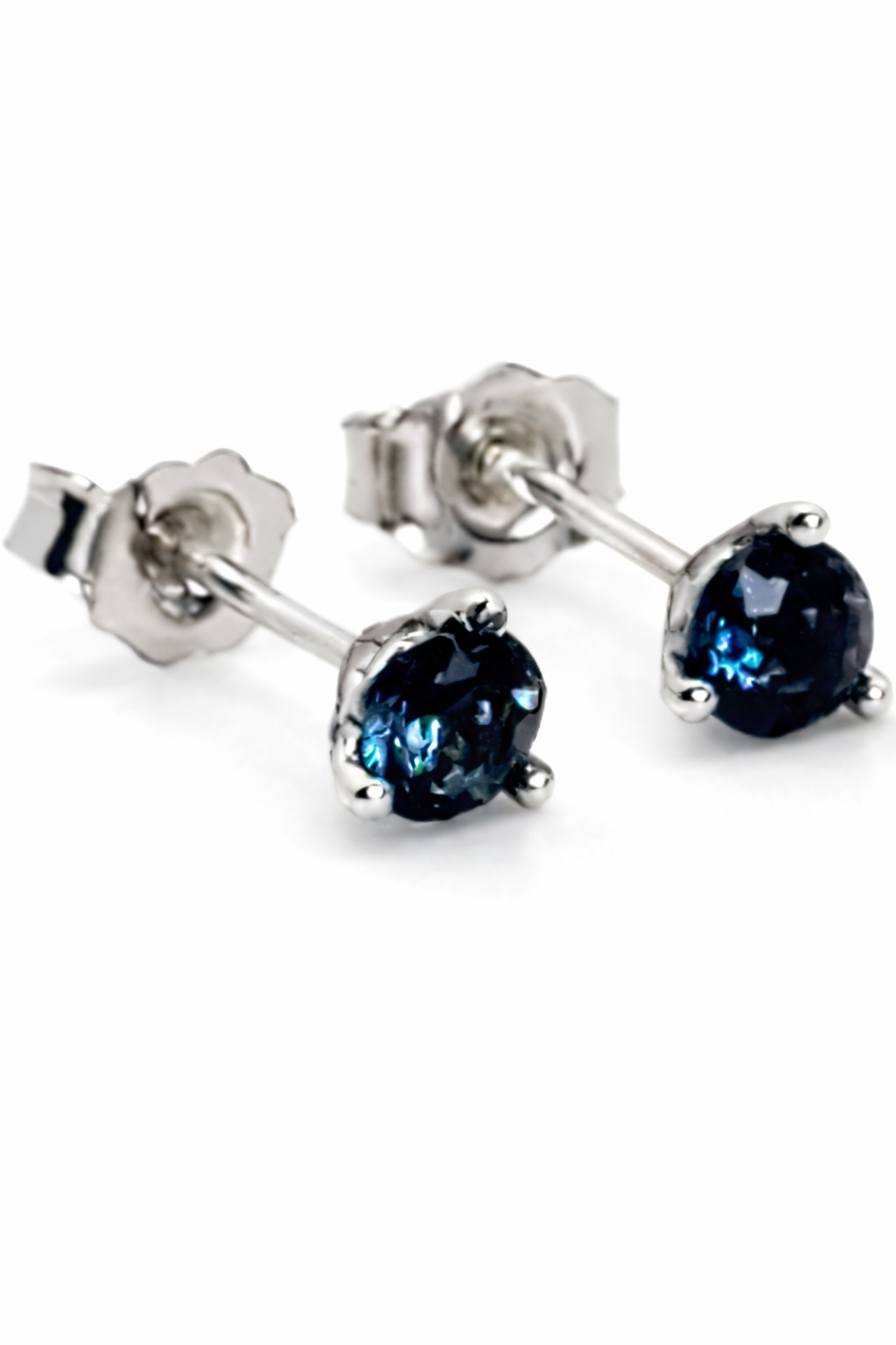 .43 ctw Natural London Blue Topaz Stud Earrings