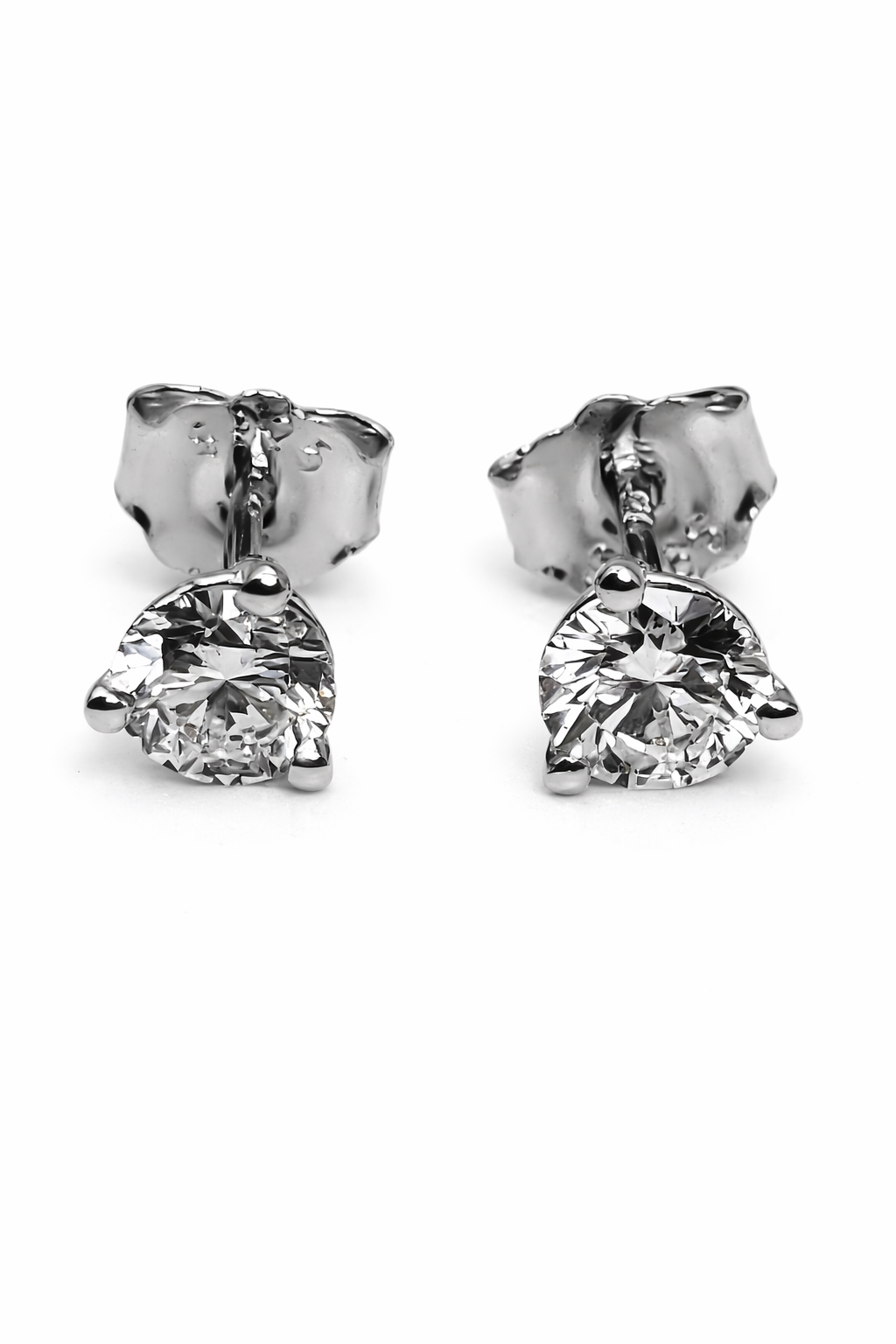 .75 ctw Lab-Grown Diamond Stud Earrings E-VS 925 Silver